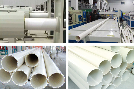 Pijpdiameter 75-250 Plastic PVC/UPVC/CPVC Stromleidingsbuis-extrusielijn met inverter ABB
