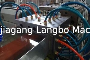 De in reliëf gemaakte van de het Profieluitdrijving van WPC Openluchtlijn 400KG/H 75KW
