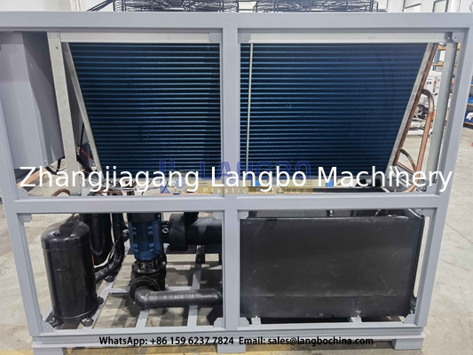 Efficiënte HDPE-buis-extrusielijn uitgerust met luchtgekoelde koelmachine van de beste kwaliteit