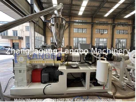 OPVC Pipe Extrusion Line 16-160mm PVC Pipe Maker Conical Twin Screw Extruder