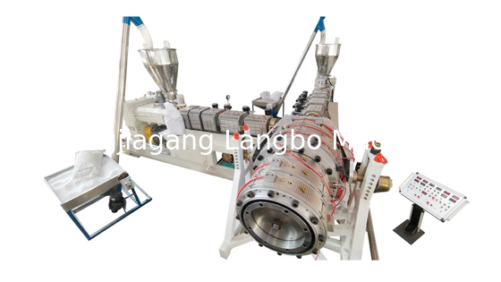 PVC-buis-extruderingslijn met conische tweeschroef-extruder 65/132 diameter
