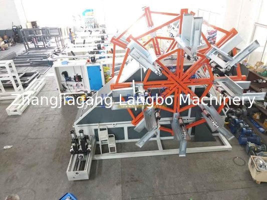 Plastic Pipe Coiling Machine with Strapping Machine for PE Large Diameter Pipe Extrusion Machine