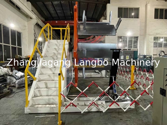Plastic Pipe Coiling Machine with Strapping Machine for PE Large Diameter Pipe Extrusion Machine