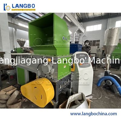 Single Shaft Shredder Waste Plastic Bottle Film Pipe Woven Bags Textile Shredding Machine