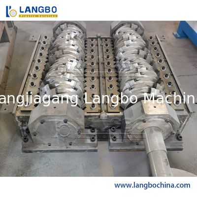 Zware dubbele assen shredder voor vast afval van plastic en papier, machine voor het versnipperen van hard PP/Pet-platen voor de afvalverwerkingsindustrie