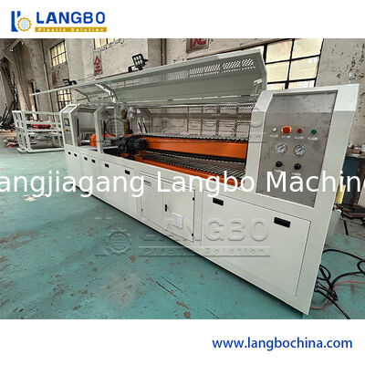 1180mm Profile Size PVC Cable Trunk Making Machine With 8m Calibration Table and 55/110 Conical Twin Screw Extruder