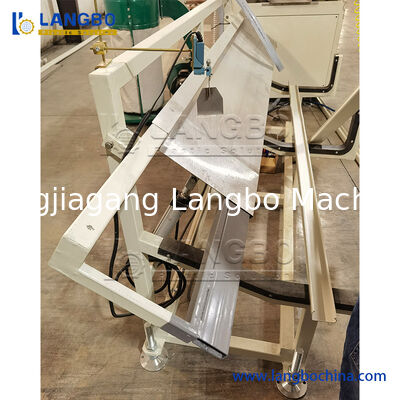 1180mm Profile Size PVC Cable Trunk Making Machine With 8m Calibration Table and 55/110 Conical Twin Screw Extruder